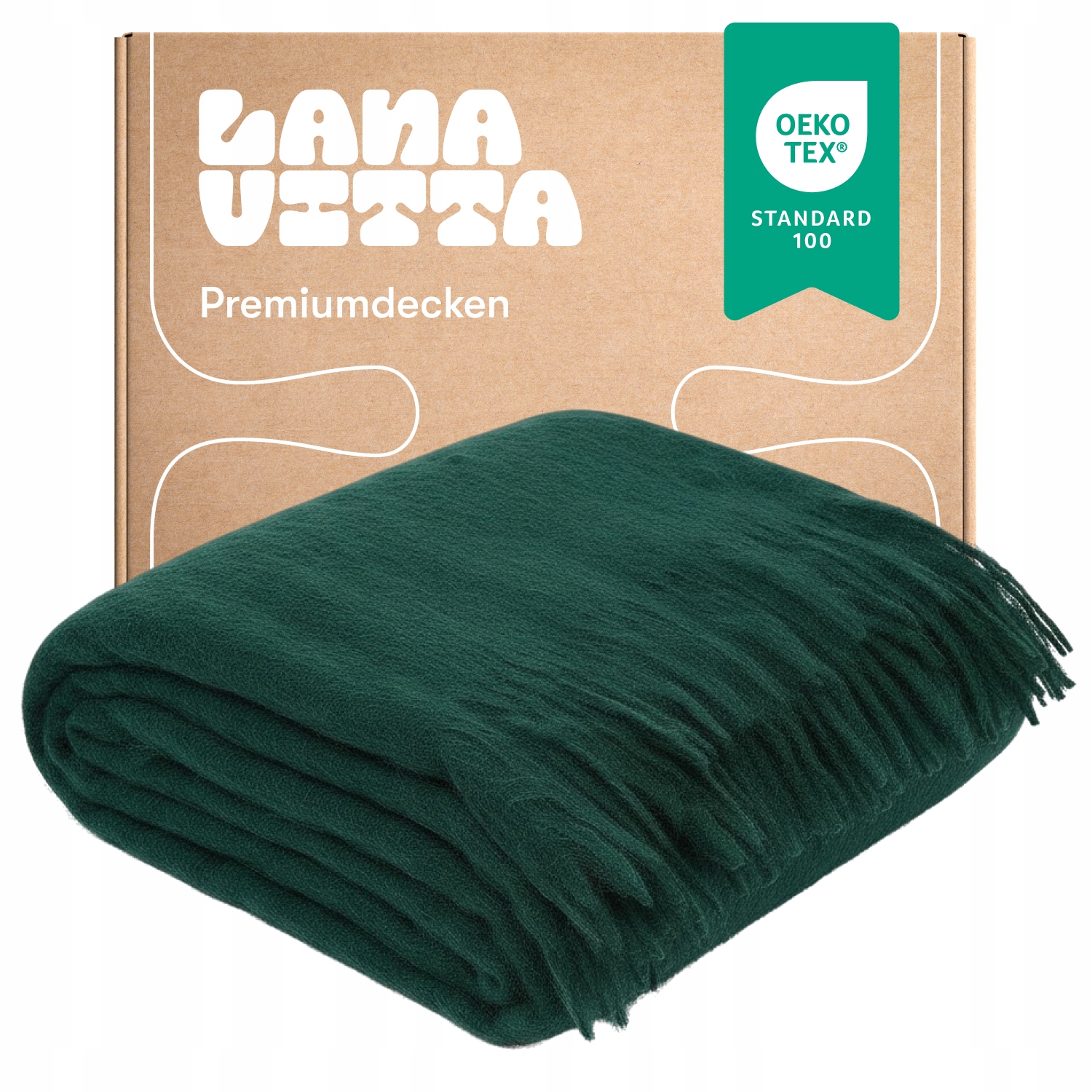 Mohérová deka Teplá Alaska Pled Přehoz na postel Zelená 130×180 cm