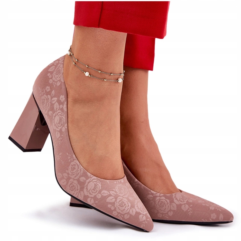 Elegantní Lodičky Na Podpatku, Špičaté Špičky, Růže Vinceza 62223 Růžové 37