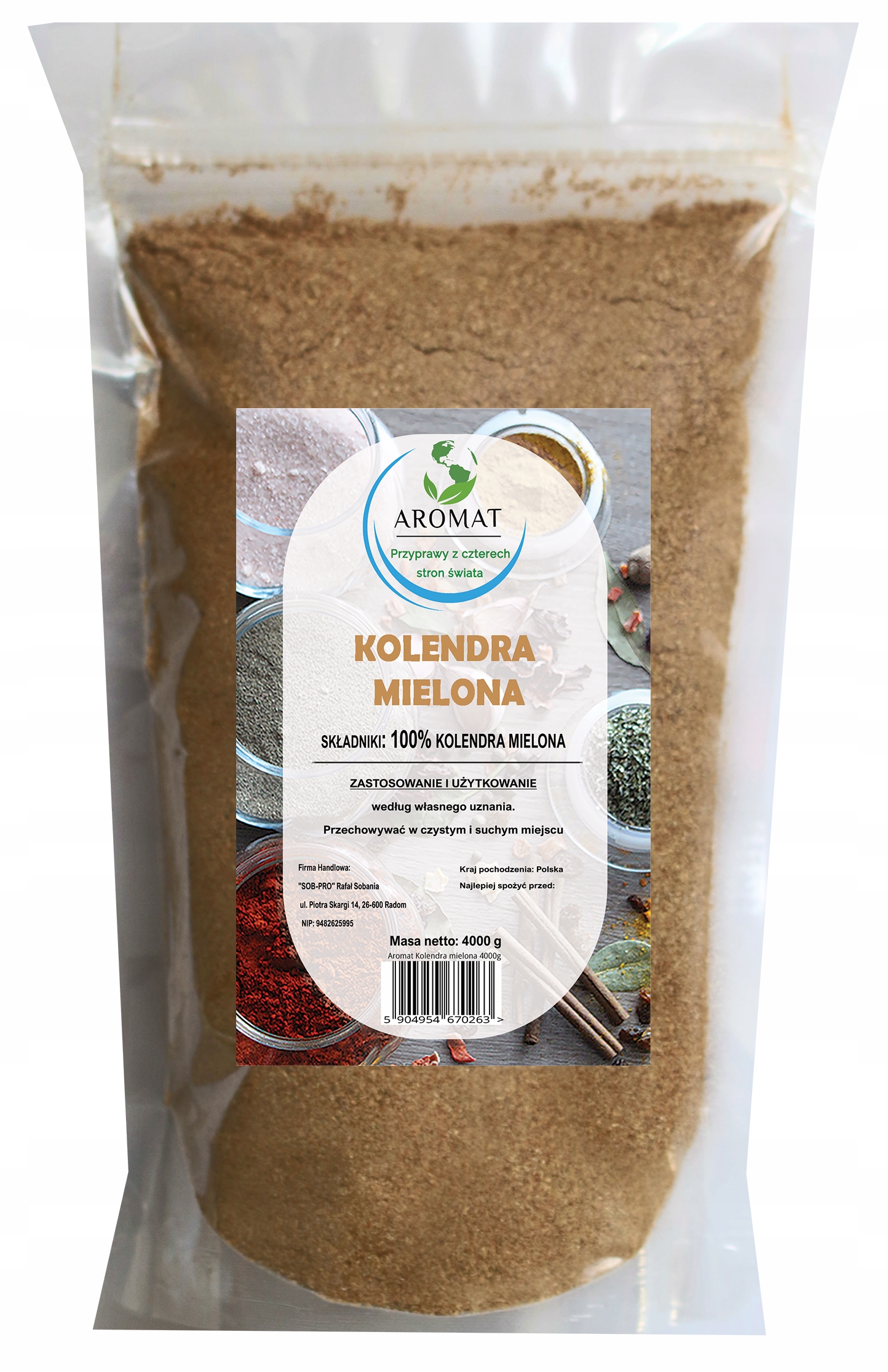 Levně Koriandr mletá 4 kg Kvalita 100% Přírodní