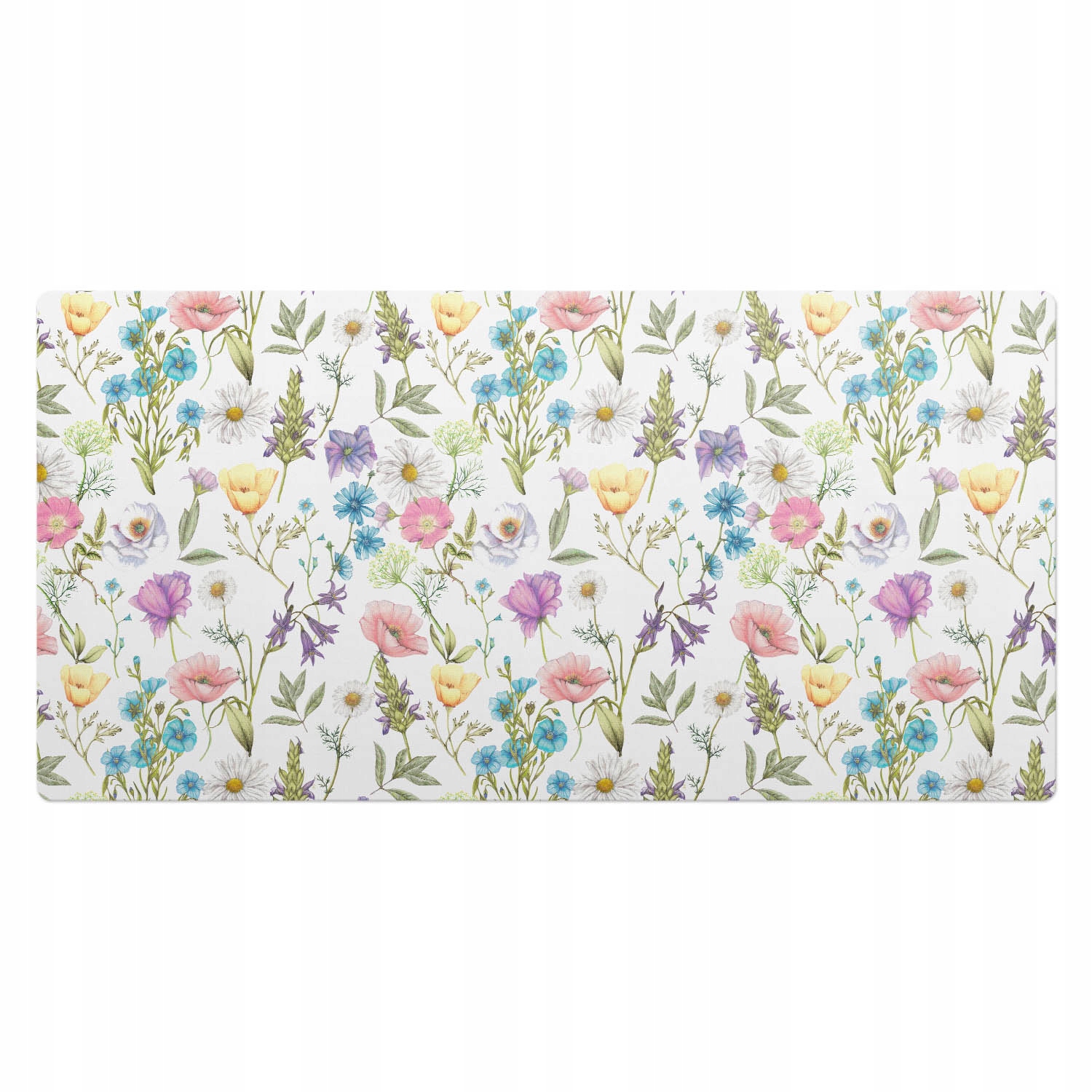 Ochranná dekorativní podložka na kancelářský stůl Stylový květinový design 100x50 cm