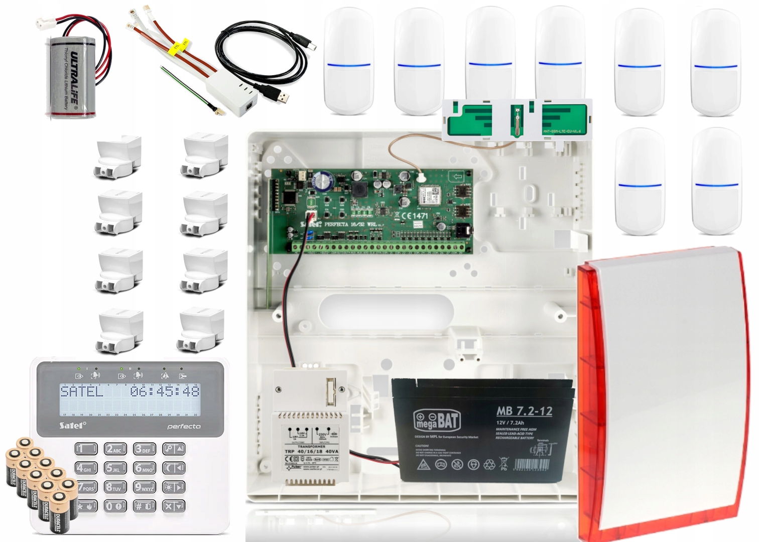 Set bezpečnostných manipulátorov Satel s Wrl 8 Pir