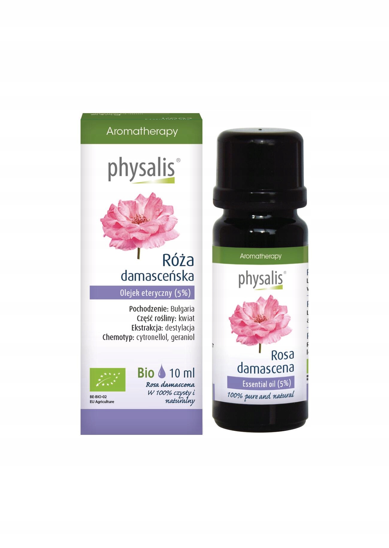 Esenciální Olej Damašská Růže Bio 10 ml Physalis