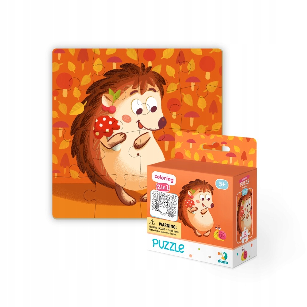 

Dodo Puzzle + Kolorowanka 2w1 Jeżyk 16 el. 300119