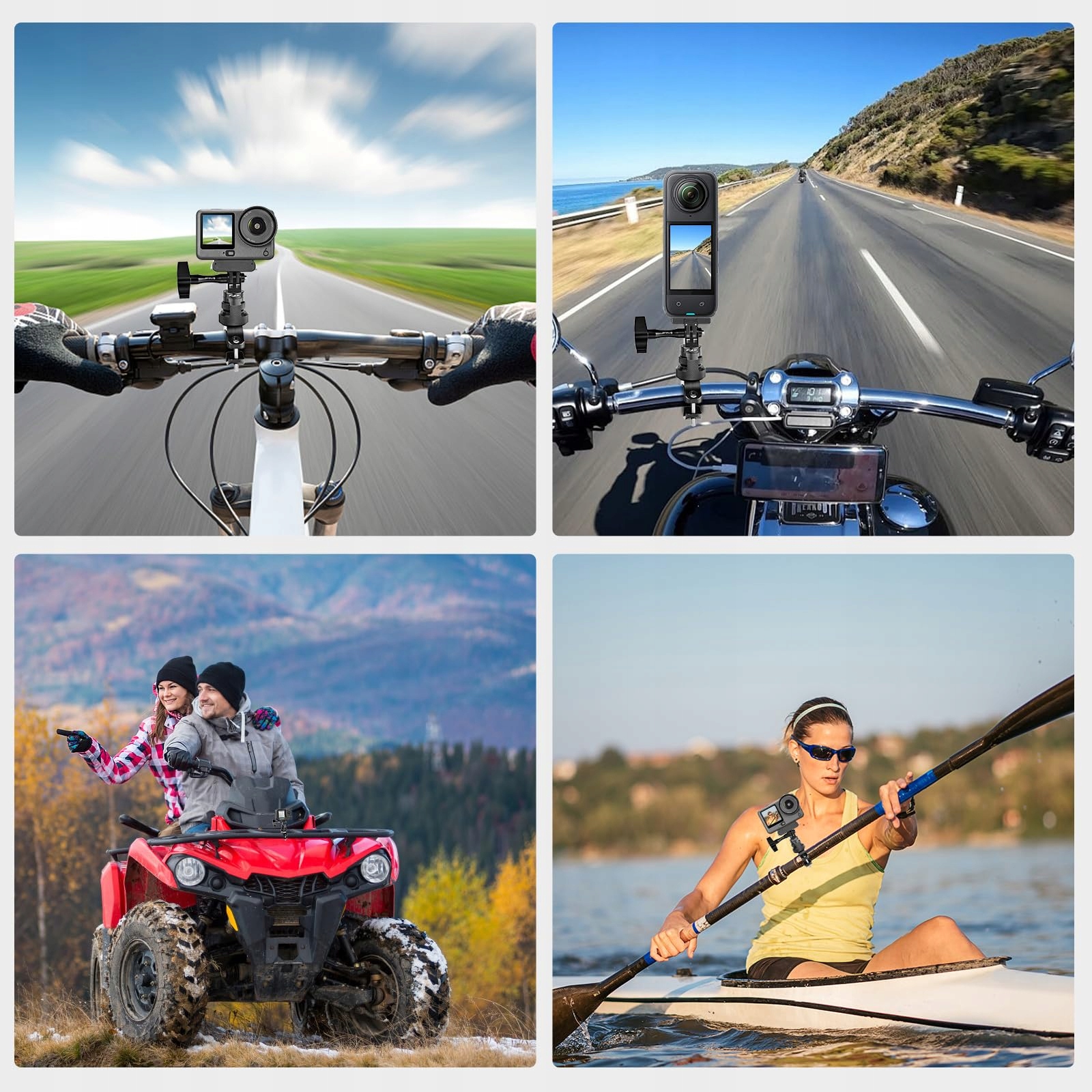 Uchwyt Metalowy Motocykl Kierownica GoPro Hero 13 12 11 10 9 8 Max PULUZ — miniatura 5
