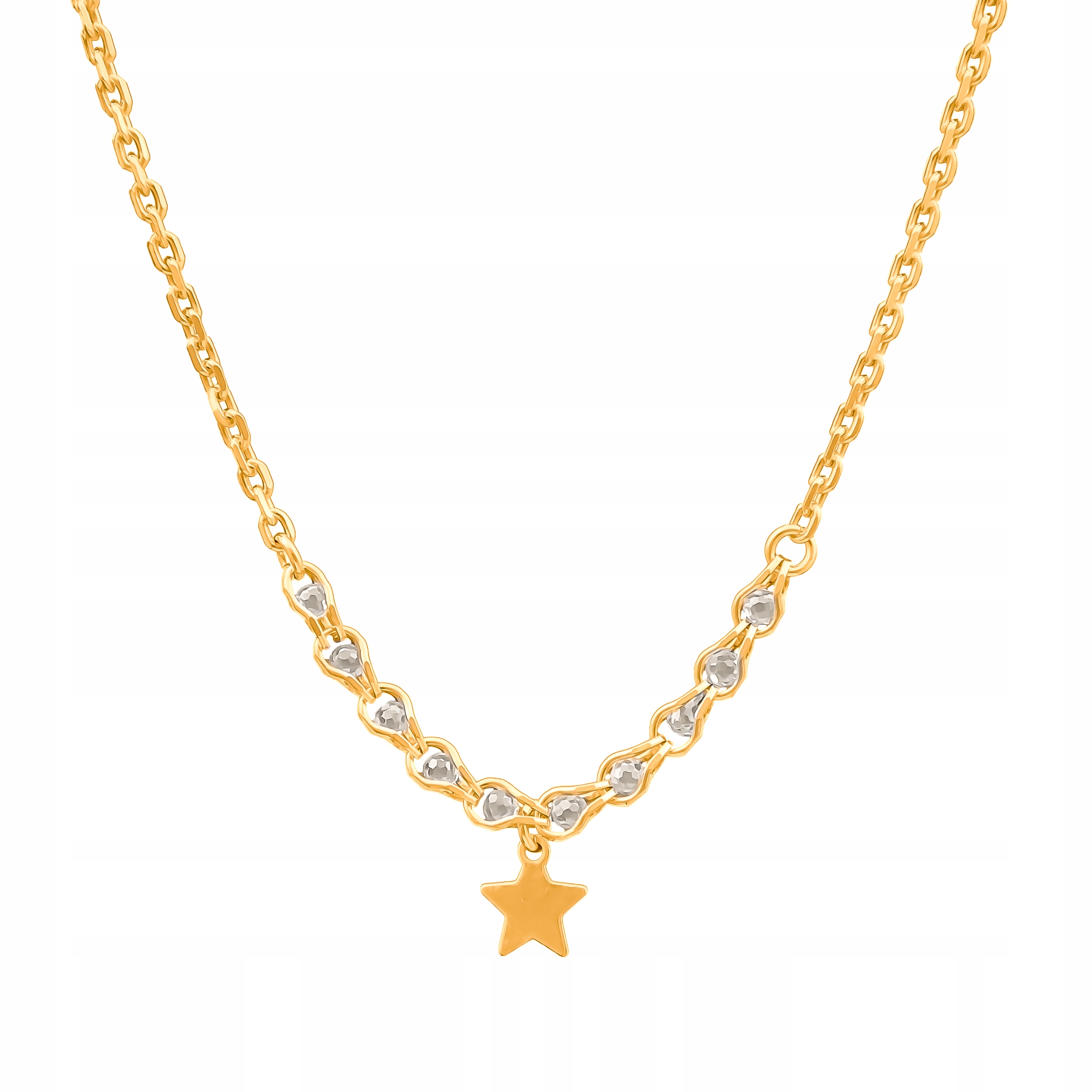 

Srebrny Pozłacany Naszyjnik pr925 Choker Gwiazda