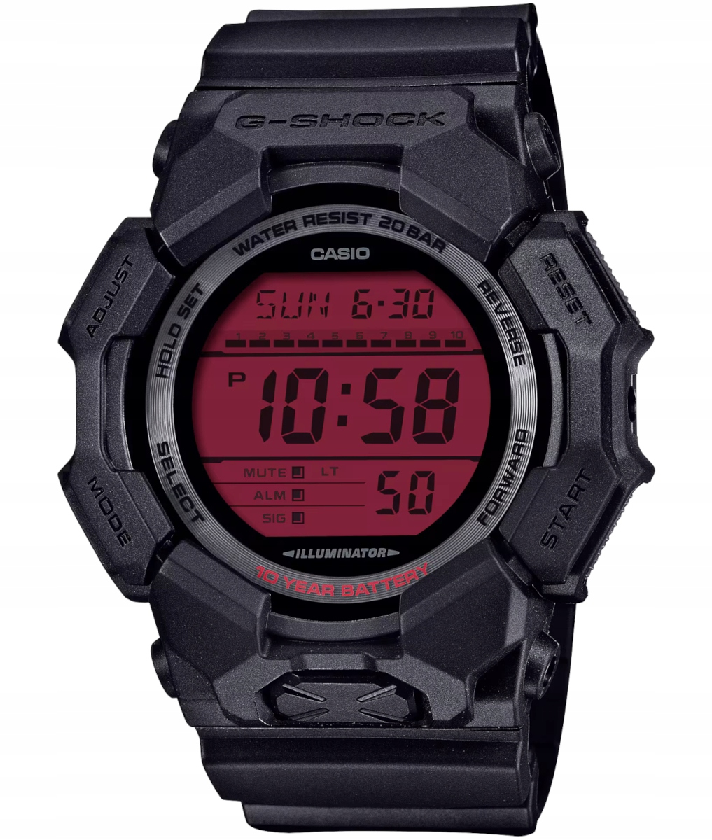 Černé sportovní pánské hodinky Casio G-Shock GD-010BBR Gwar.3+3L Zibi Gravírování