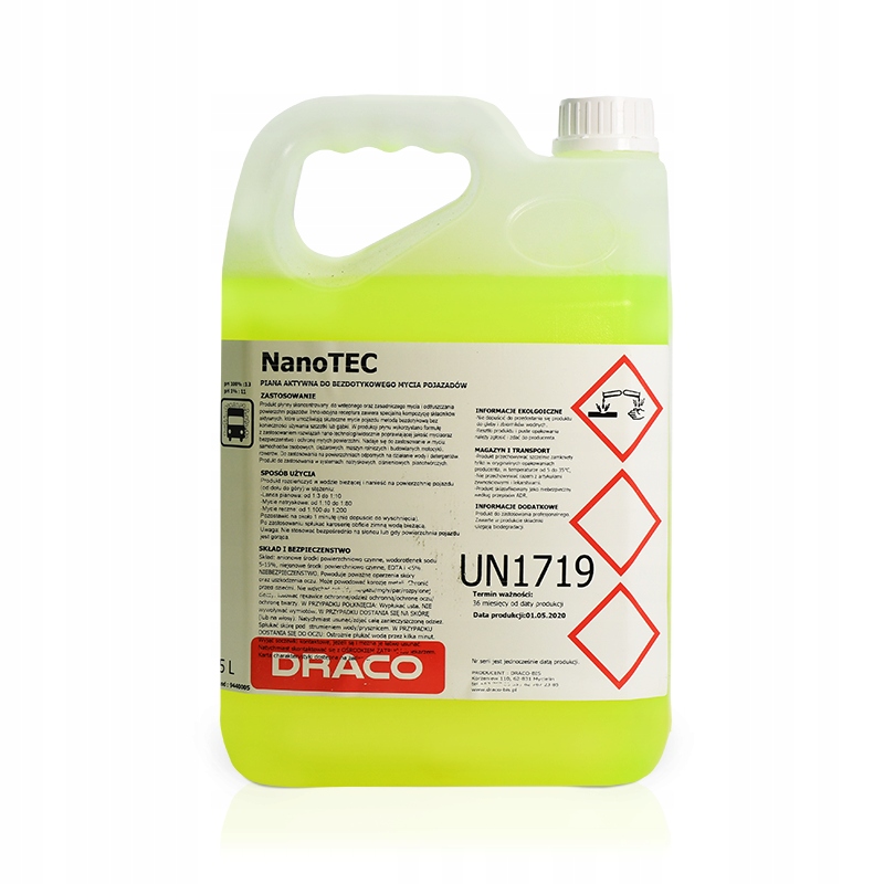 Piana aktywna do mycia auta Draco Nano Tec 5L