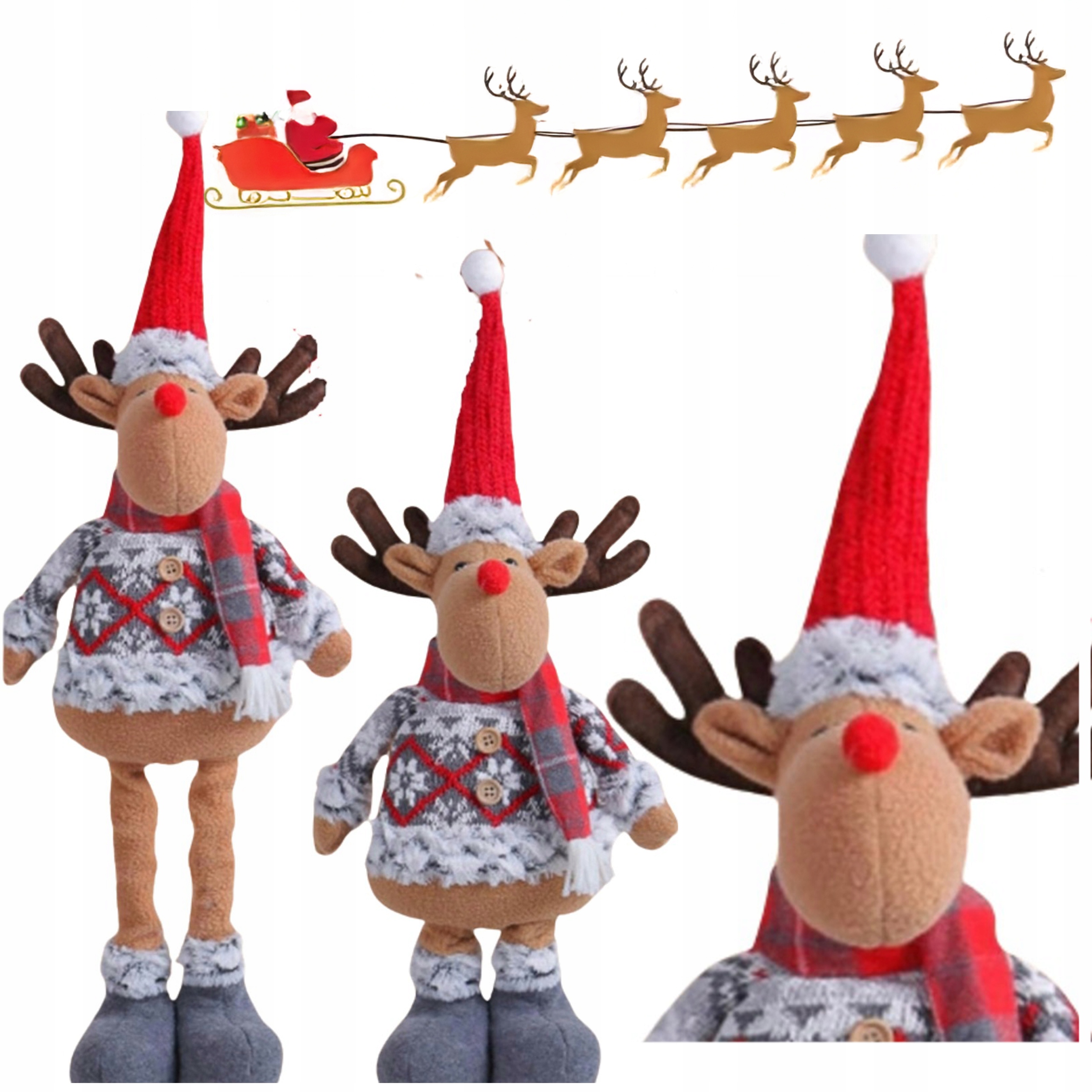 Vianočný Škriatok Veľký Trpaslík Teleskopický Gnóm Vysoký Sob Regulovateľný