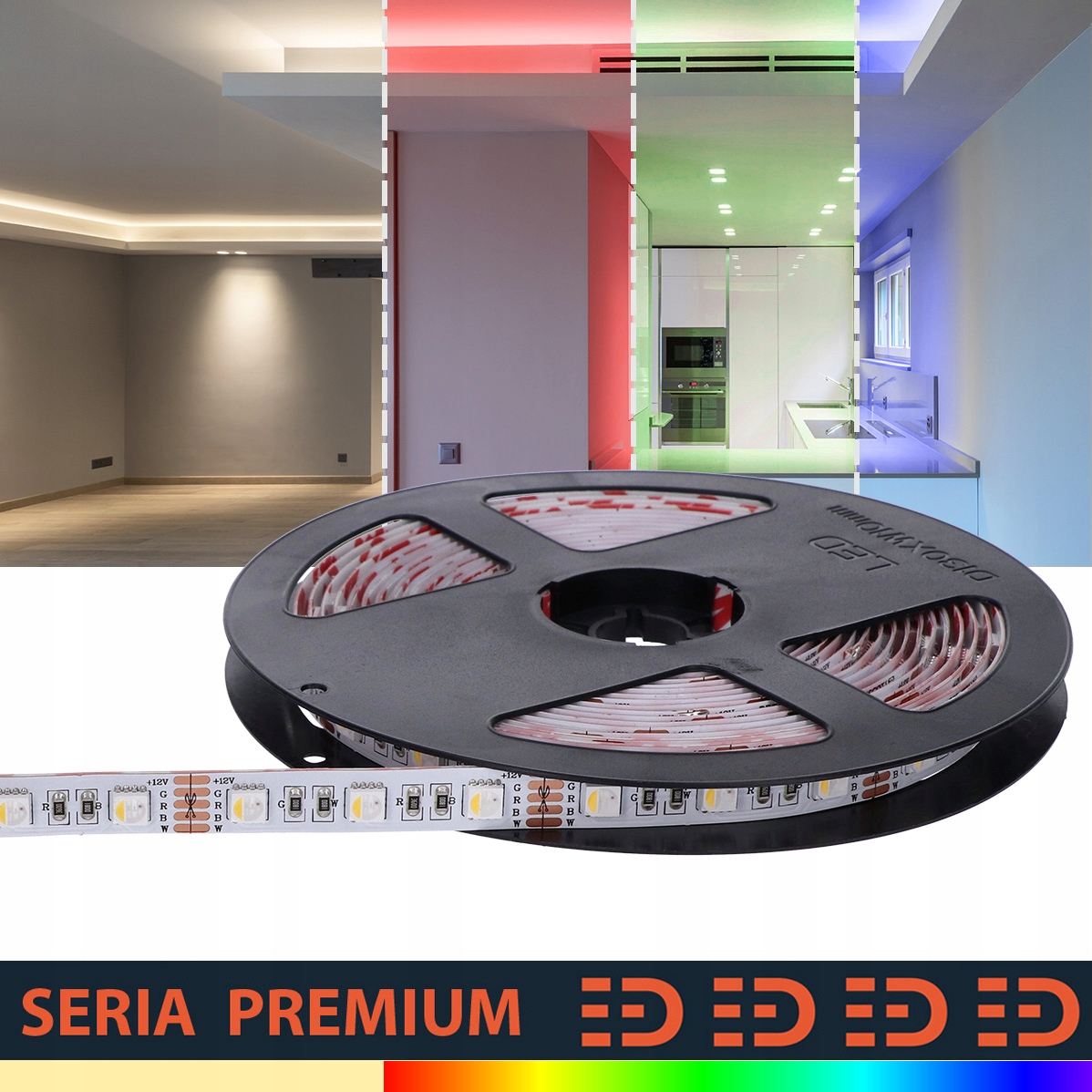 Led pásik|Plné Rgb Neutrálna biela|12V|60 LED/m|50m|5 rokov záruka