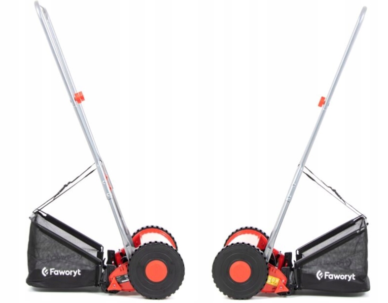 KOSIARKA RĘCZNA DO KOSZENIA TRAWY PCHANA MECHANICZNA BĘBNOWA 30cm 14-47 mm Kosz z koszem