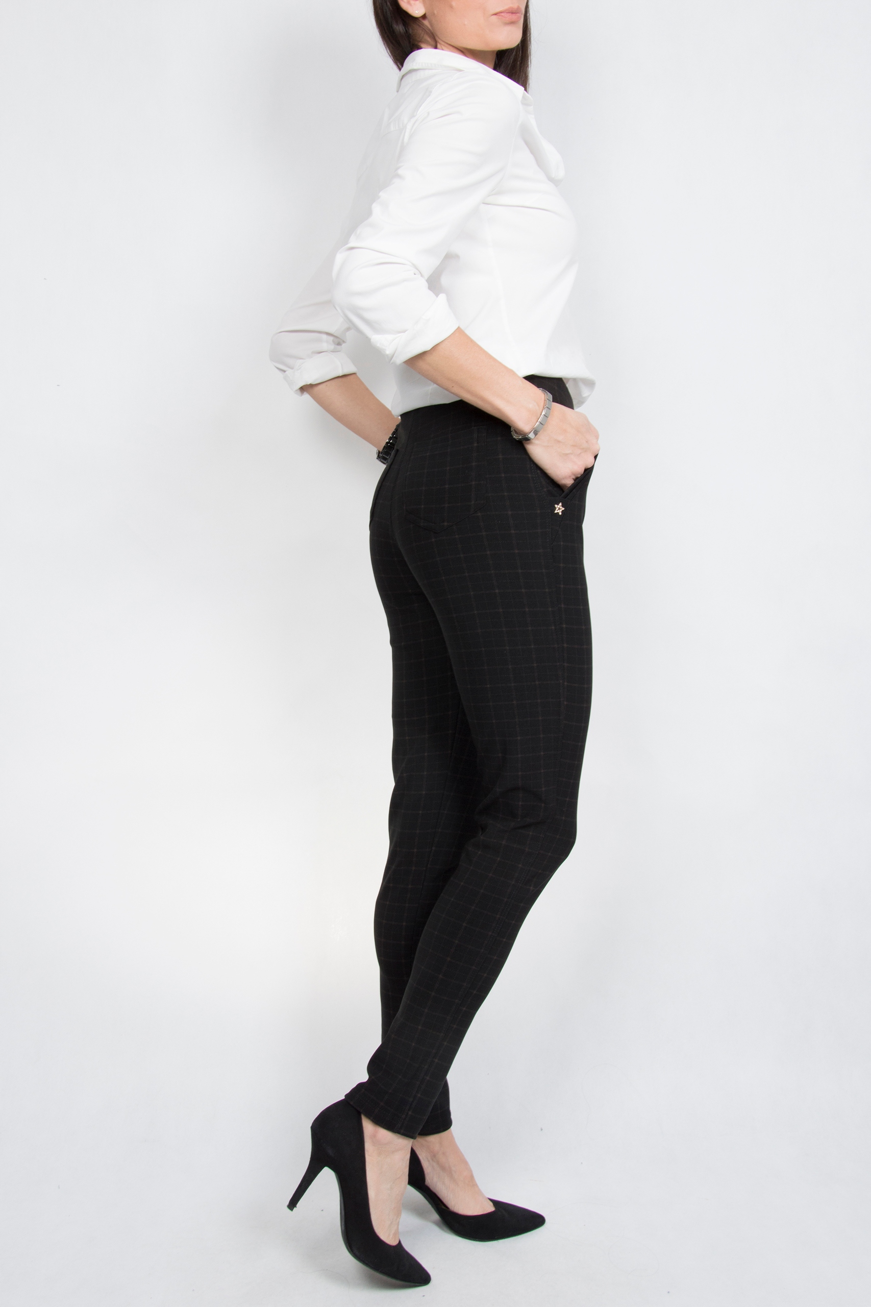 HB28 SPODNIE cygaretki PLUS SIZE (XL-6XL) r.50/52 Kolor niebieski