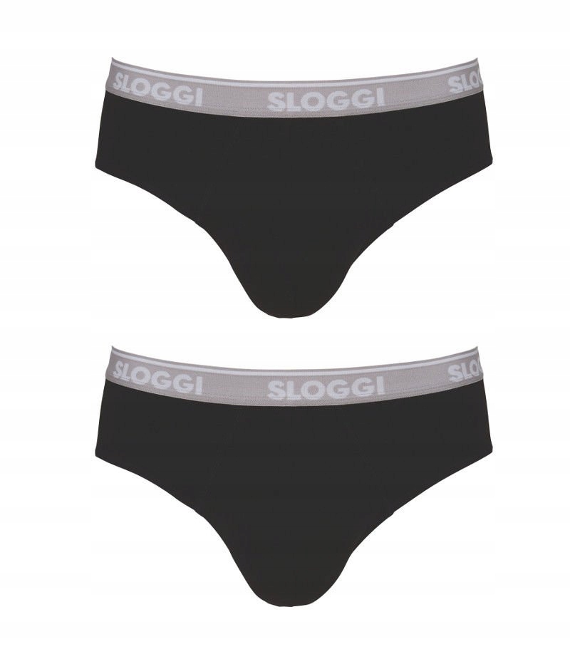 2x Slipy kalhotky Sloggi Go Abc Černé 2x Midi M