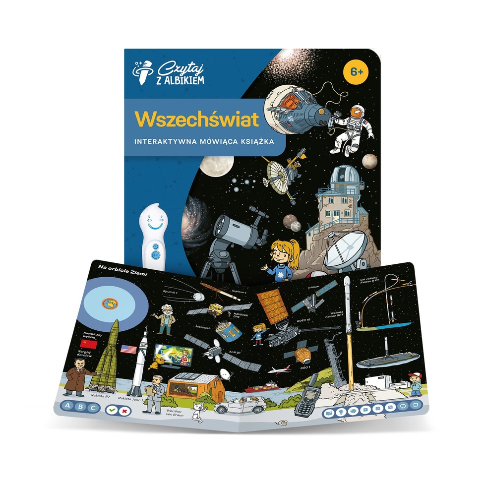 CZYTAJ Z ALBIKIEM INTERAKTYWNA KSIĄŻKA WSZECHŚWIAT ALBI ALBIK 6+ Tytuł Wszechświat