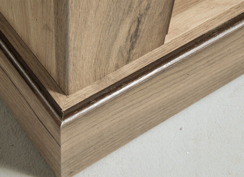 Komoda wysoka barek witryna do gabinetu ANTICA A12 Wysokość mebla 140.5 cm