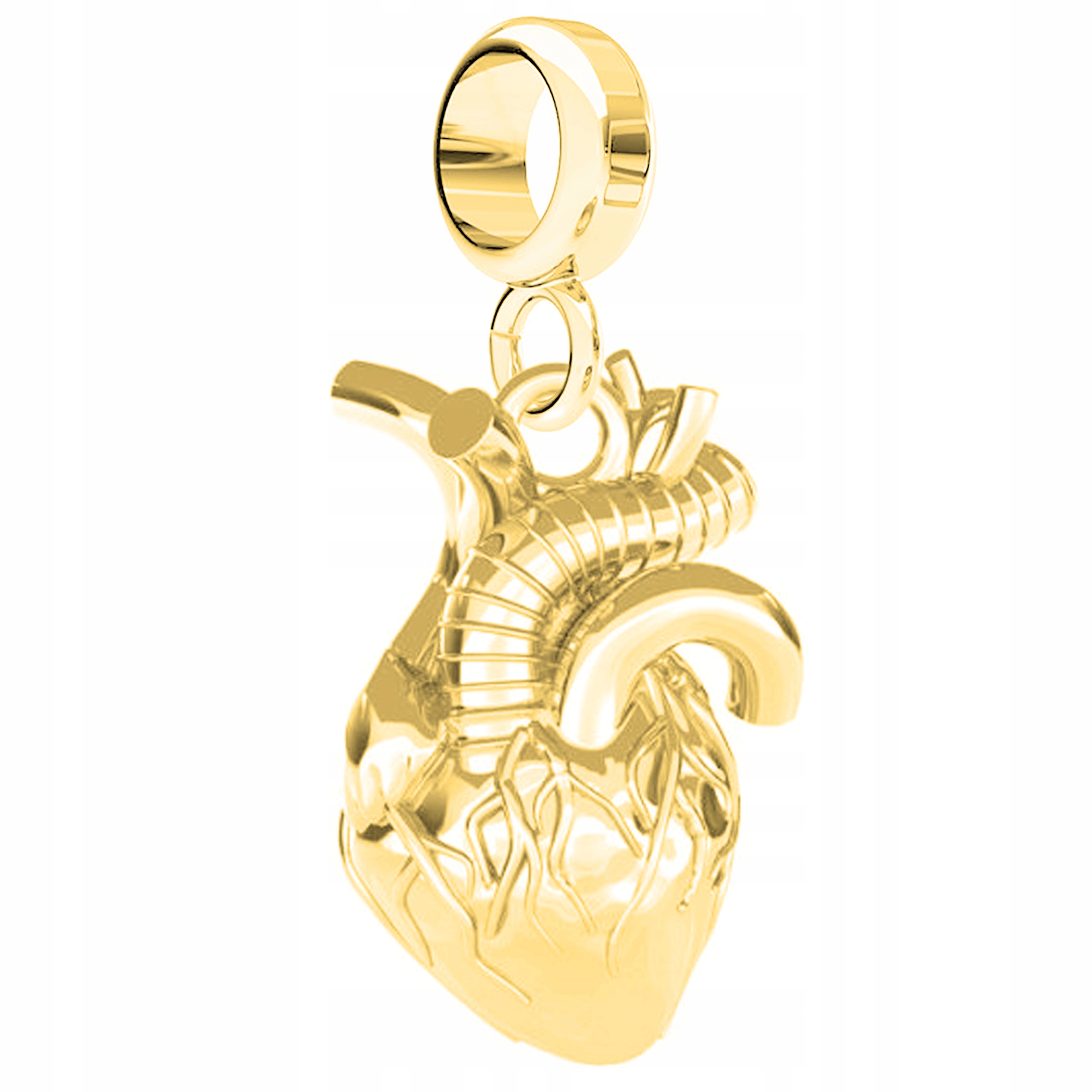

Charms złoty Serce Anatomiczne srebro 925