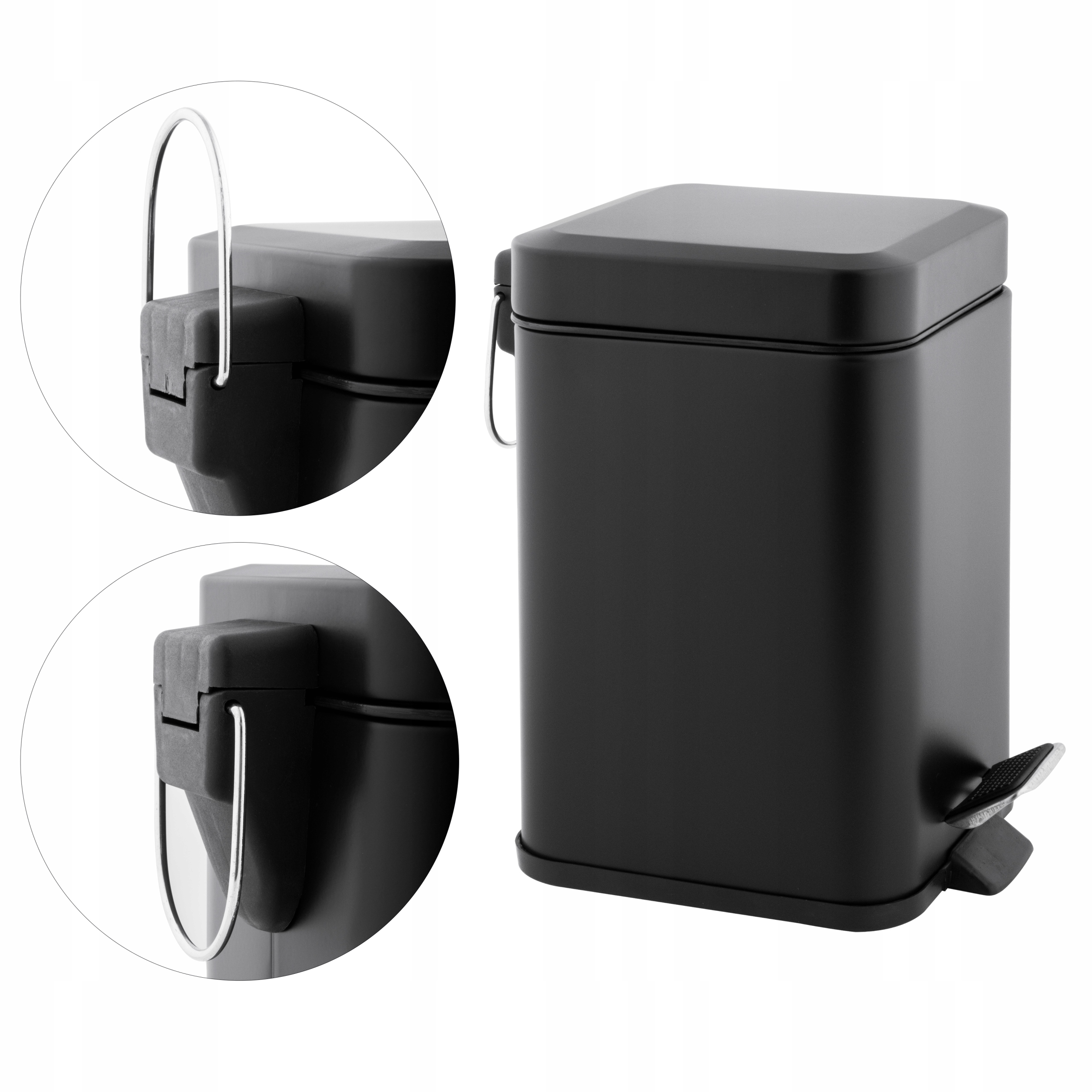 KOSZ NA ŚMIECI KUCHENNY ŚMIETNIK CZARNY MAT Marka Yoka Home