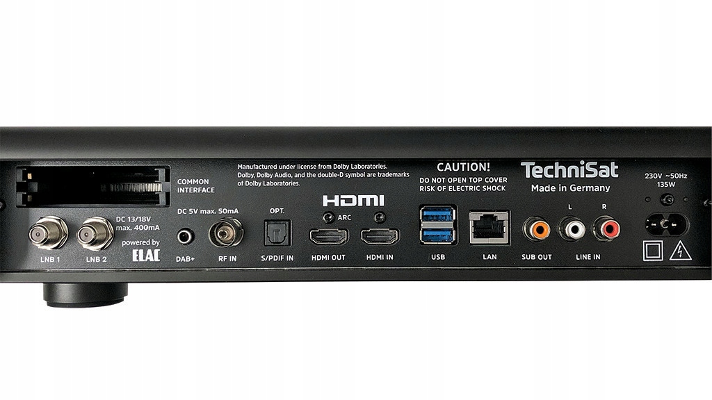 Soundbar + UHD 4K DAB+ dekoder SONATA 1 TechniSat Konstrukcja prosty