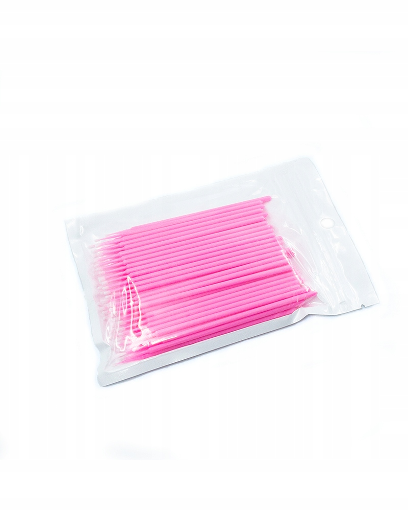 

Aplikatory Bezwłókienkowe 100 Szt. Microbrush Różo