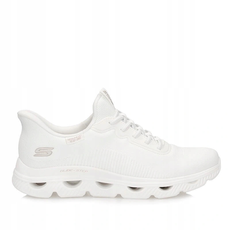 Dámské tenisky Skechers 117629 W Bobs Arc Waves Slip-ins bílé s nazouvacími prvky