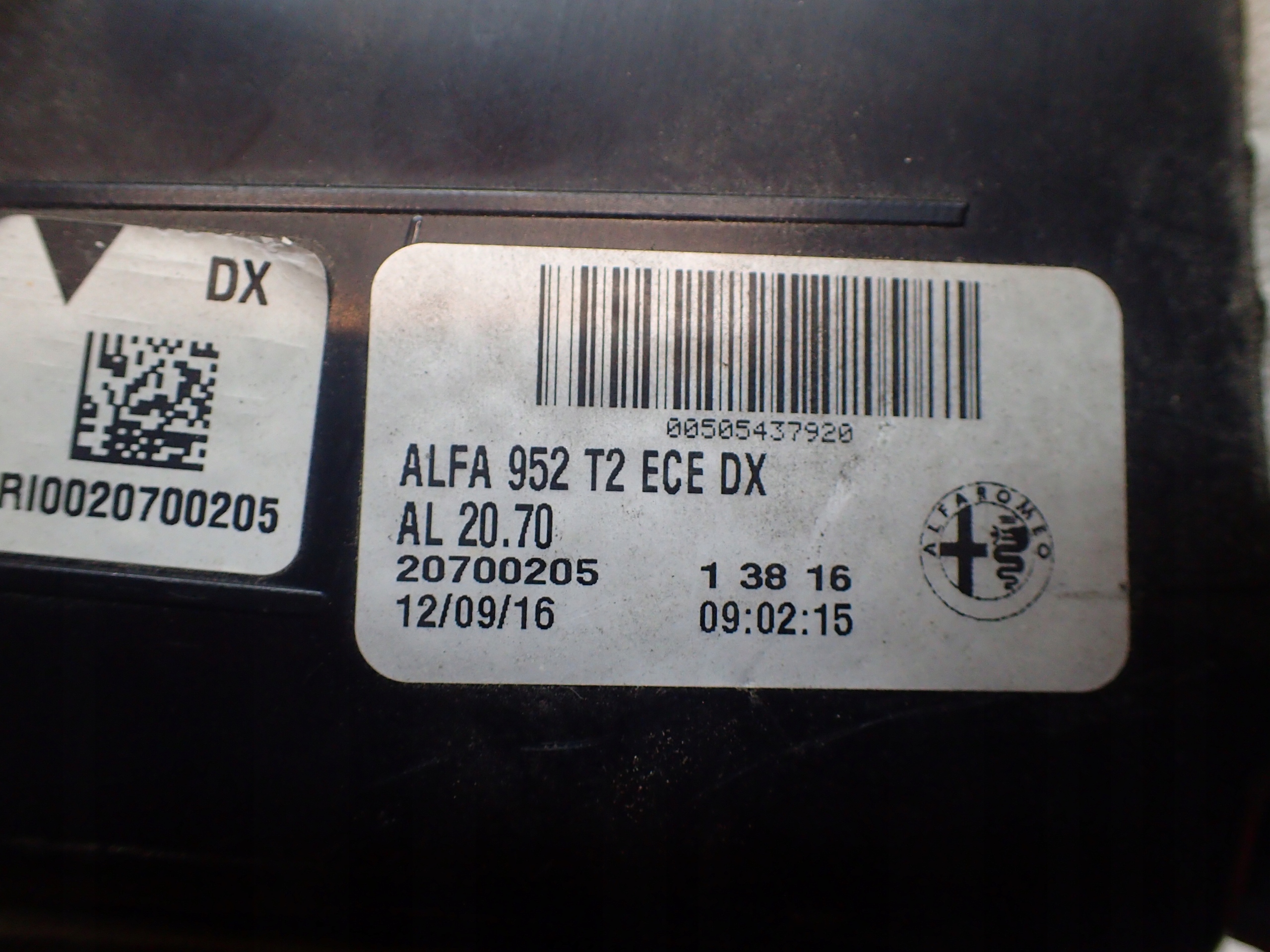 LIGHT REAR PART RIGHT ALFA ROMEO GIULIA LED 20700205