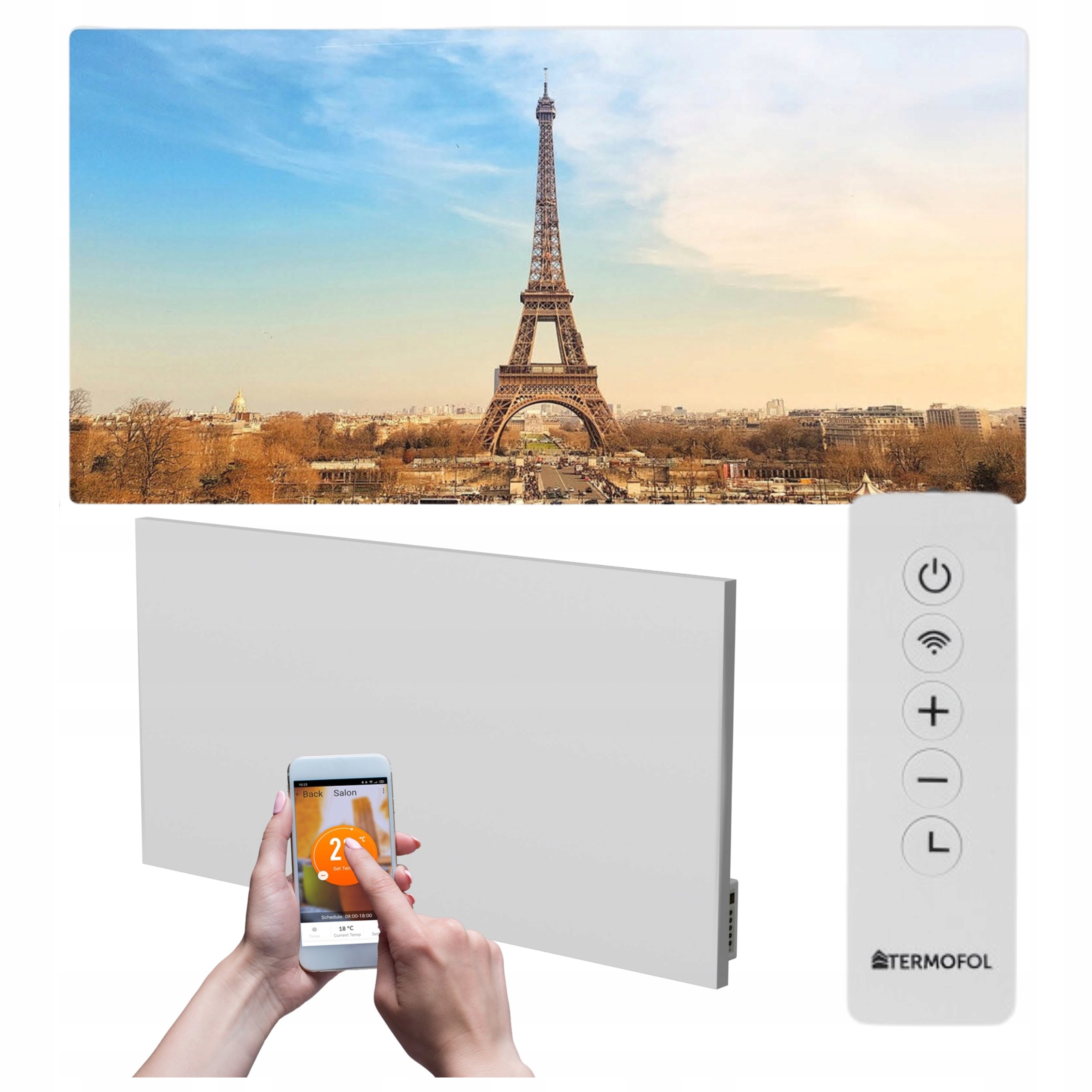 Infračervený obrazový ohrievač 700 W 120 x 60 cm WiFi