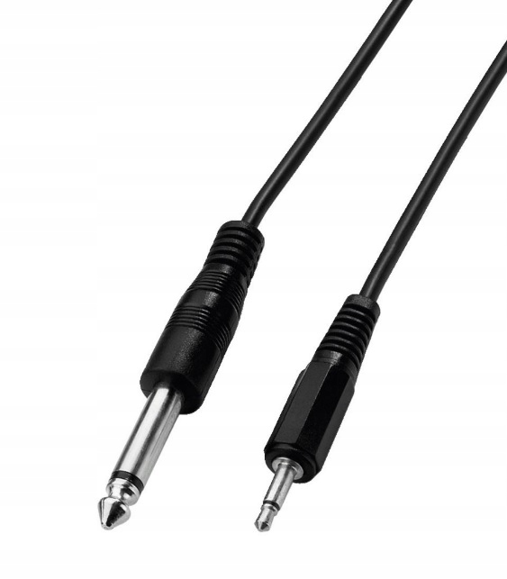Kabel audio mono 1 x wtyk 3.5mm na 1 x wtyk 6.3mm 2m