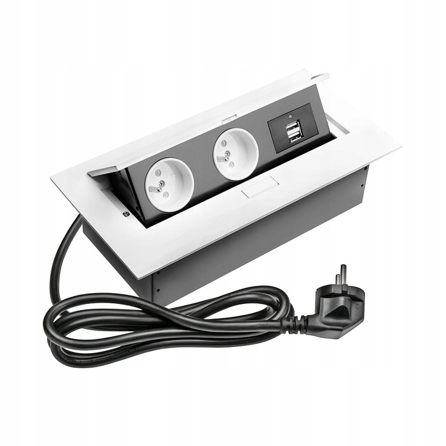 Dvojitá Zásuvka Zasúvateľná Do Pracovnej Dosky Usb