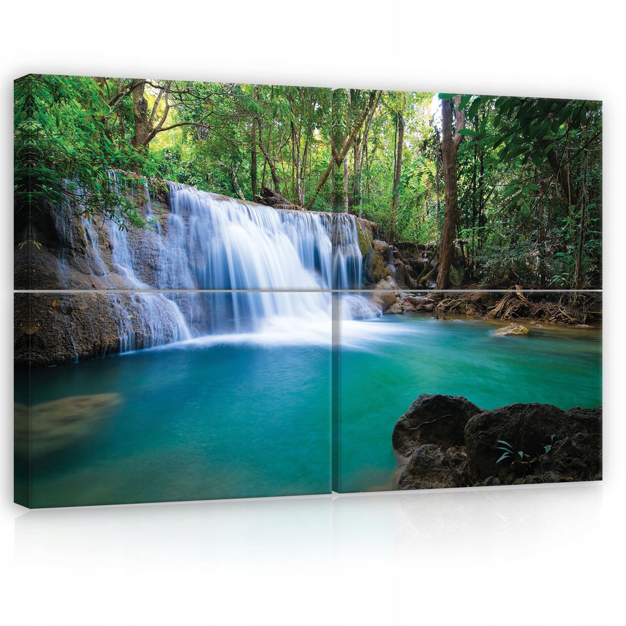 Obraz 120x80 Vodopád príroda tropický les džungľa sviežosť pokoj relax