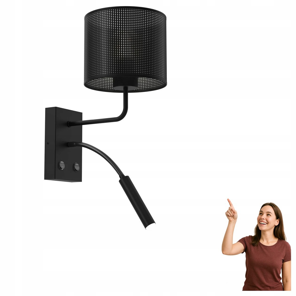 Nástenné svietidlo s výložníkom na čítanie Loft Shade 5232 Luminex
