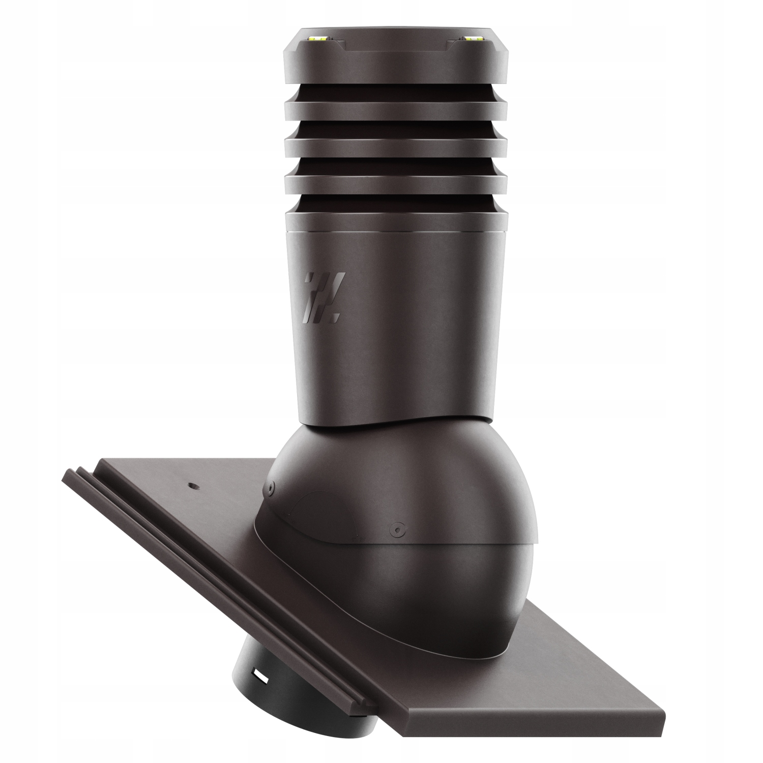 Větrací komín ECO125 střešní krytina Nelskamp Planum Hluboká Hnědá