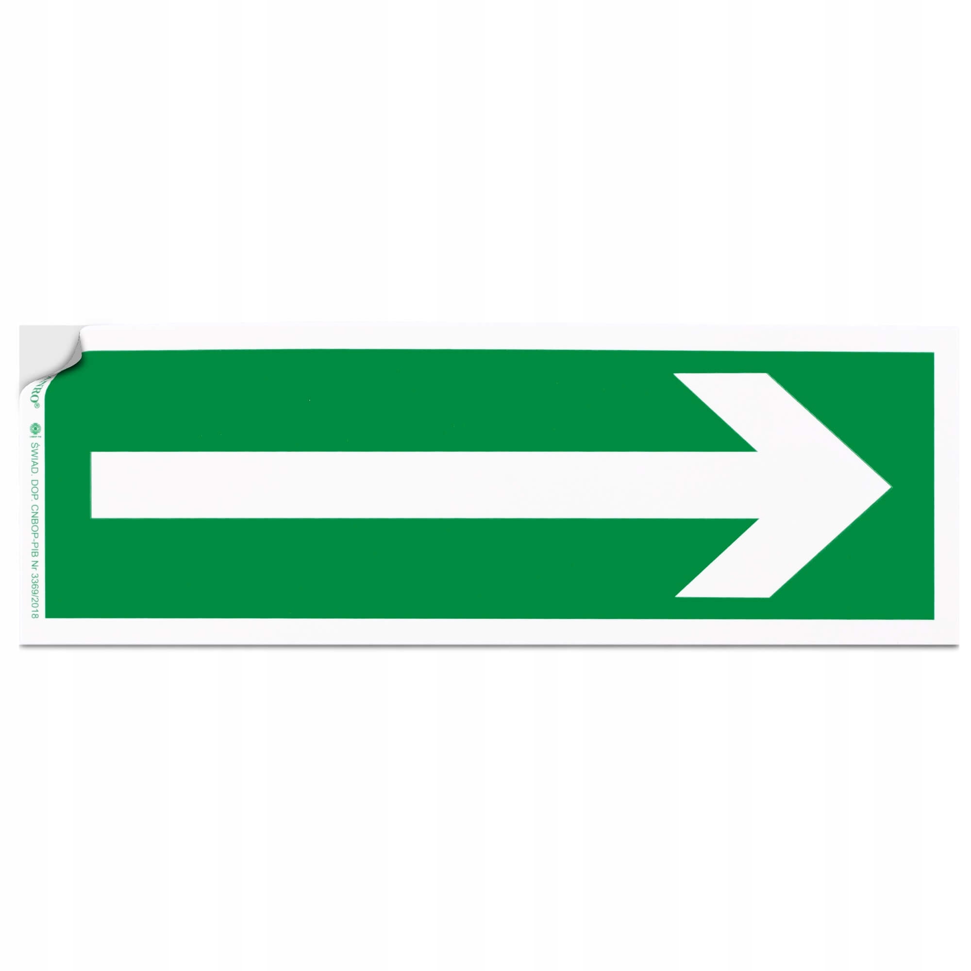 

Naklejka Kierunek Drogi Ewakuacyjnej Znak 30X10