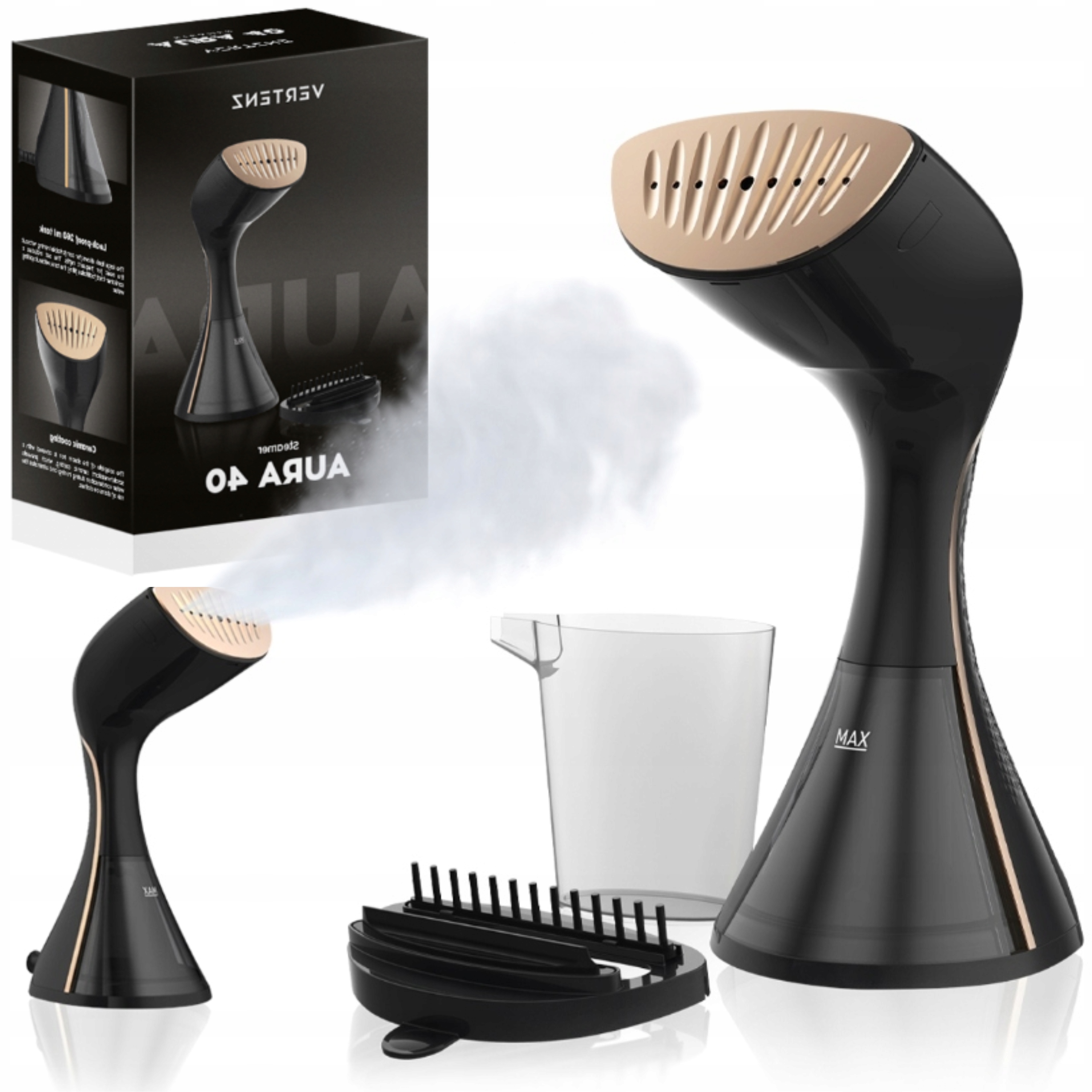 Vertenz Parownica Steamer do ubrań 1650 W Żelazko Parowe Aura 40 black