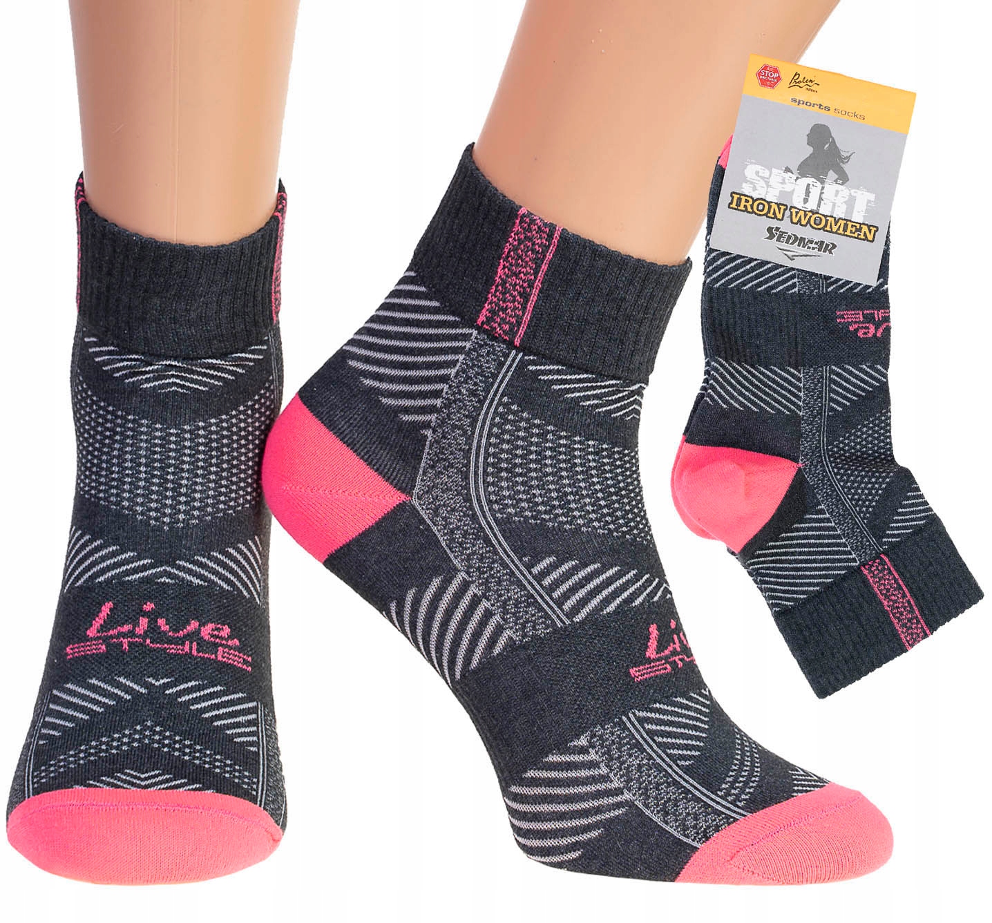 

Polskie Skarpetki damskie - Jony Srebra r.38-40