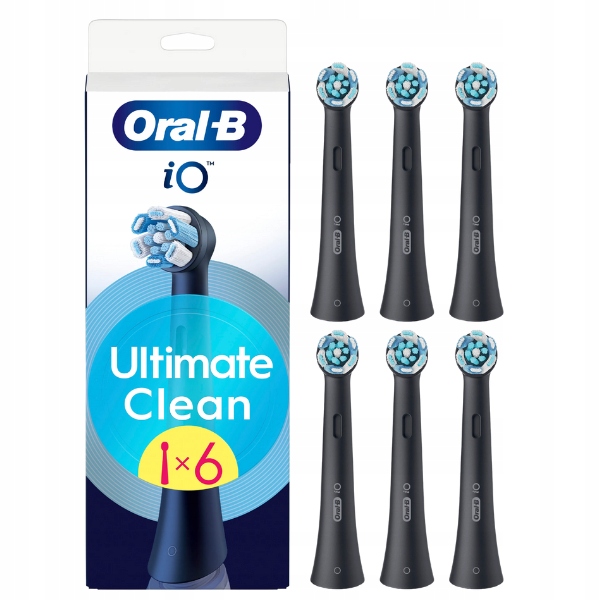 Oral-B iO Ultimate Clean Black końcówki do szczoteczki 6 szt