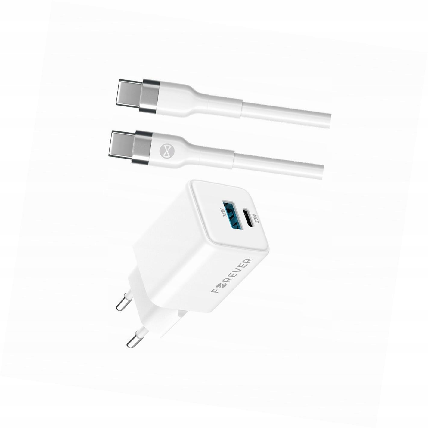 Szybka ładowarka GaN 20W Usb i Usb-c z kablem do Samsung Galaxy M53 5G