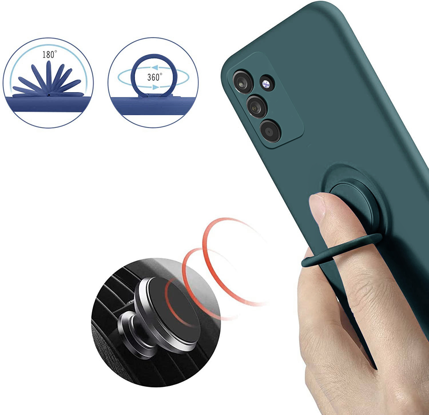 ETUI SOFT INSIDE RING SAMSUNG A13 5G / A04s +SZKŁO Typ plecki