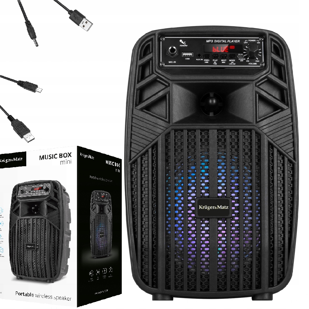 Bezdrátový bluetooth reproduktor Kruger&Matz Music Box Mini černý