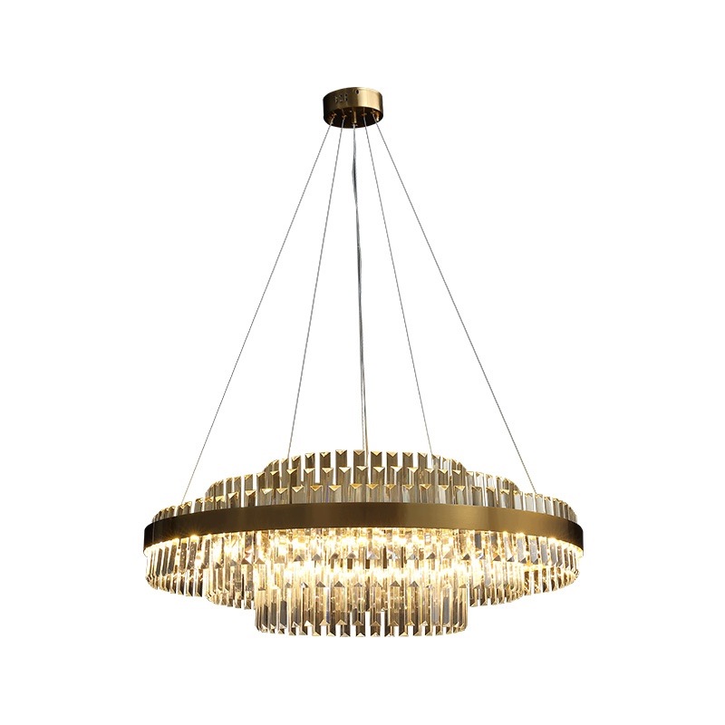 Astoria lustr 100 cm 4-řadý Led 48 W glamour křišťálově zlatý