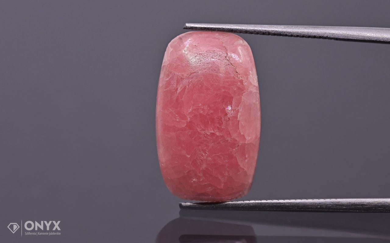 Rodochrozit nízký kabošon cushion 18x11 mm