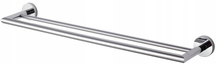 Koupelnový věšák reling dvojitý na ručník 65 cm