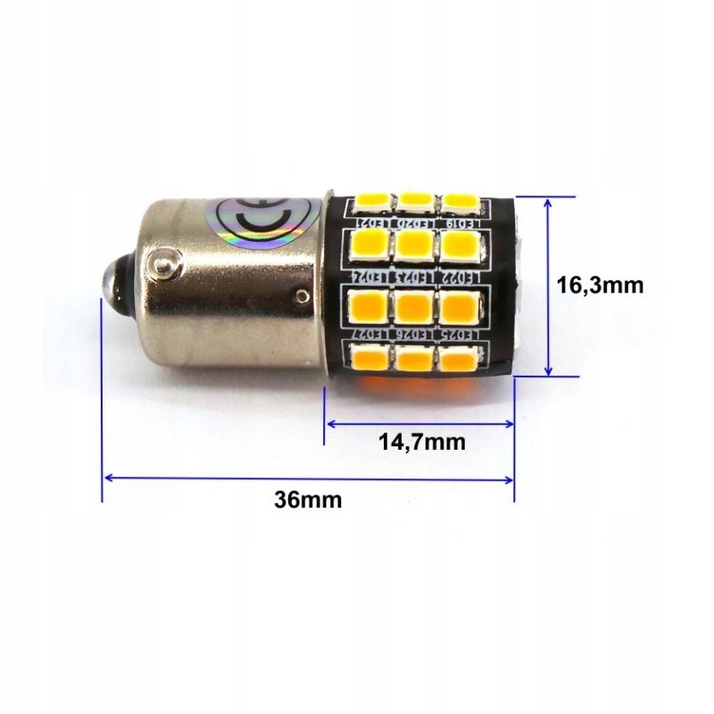 P21/5W LED BAY15D 12-24V 1100lm CANBUS biała Model 653