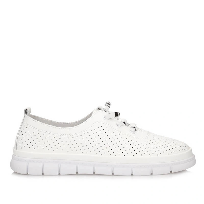 Dámské polobotky Filippo DP7671/26 Wh bílé, kožené, děrované, nazouvací