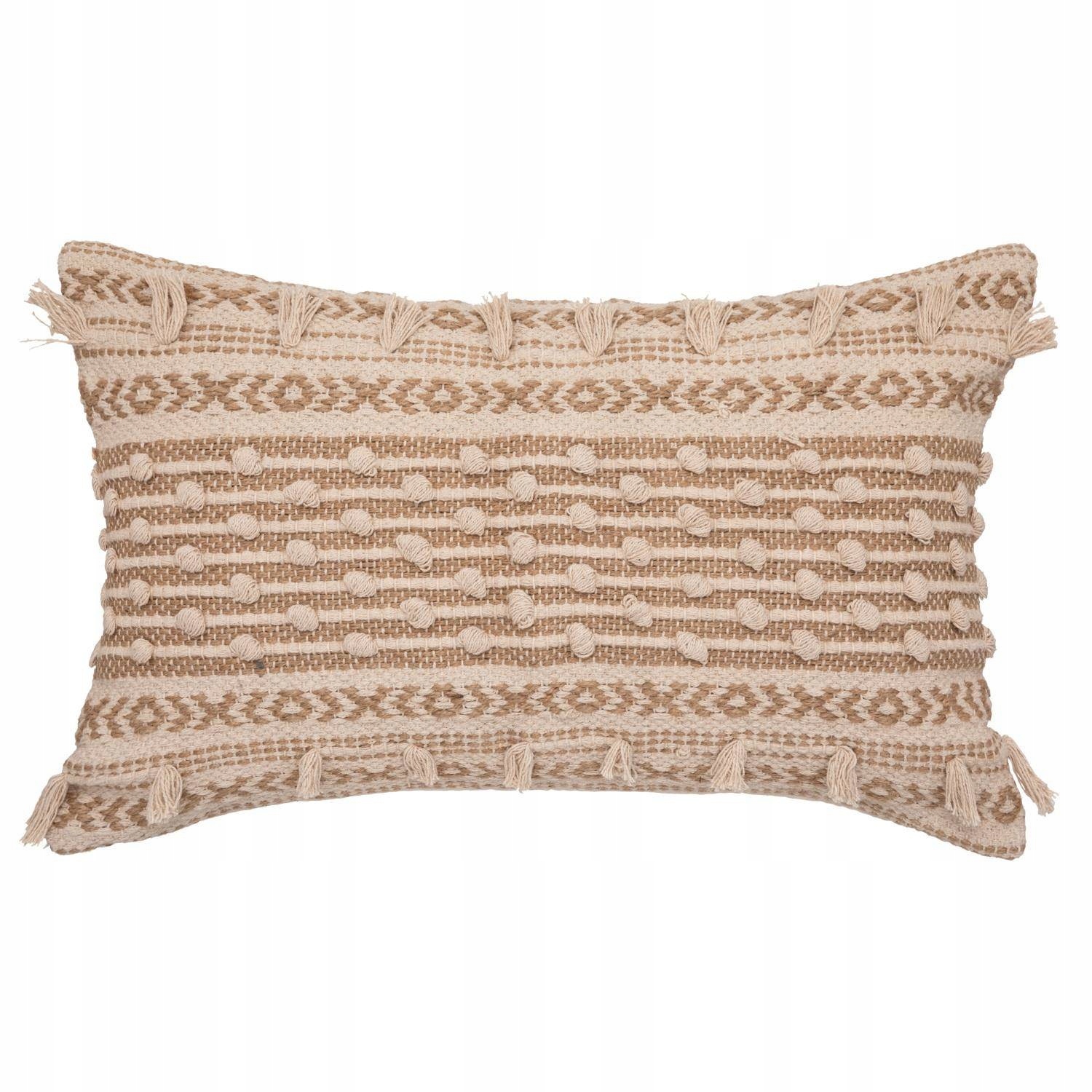 

Poduszka Dekoracyjna frędzle i pompony 38x58 cm