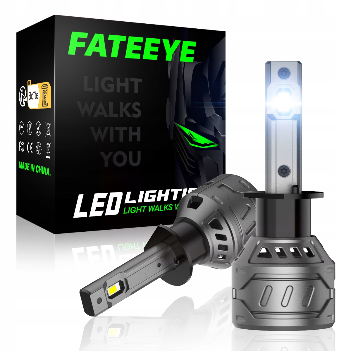

Żarówki Led H1 Fateeye Mocne 120W 20500LM Canbus