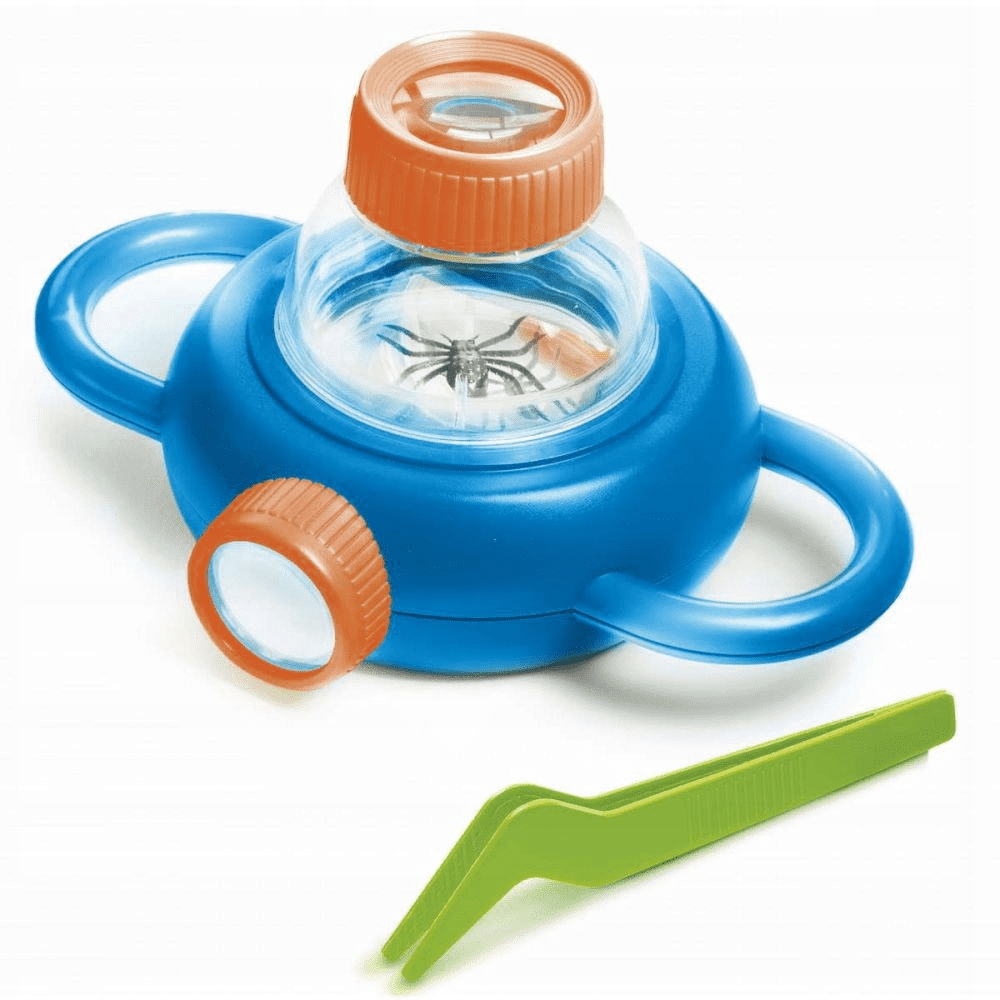 Pudełko pojemnik z lupą do łapania obserwacji owady robaki + pęseta Buki