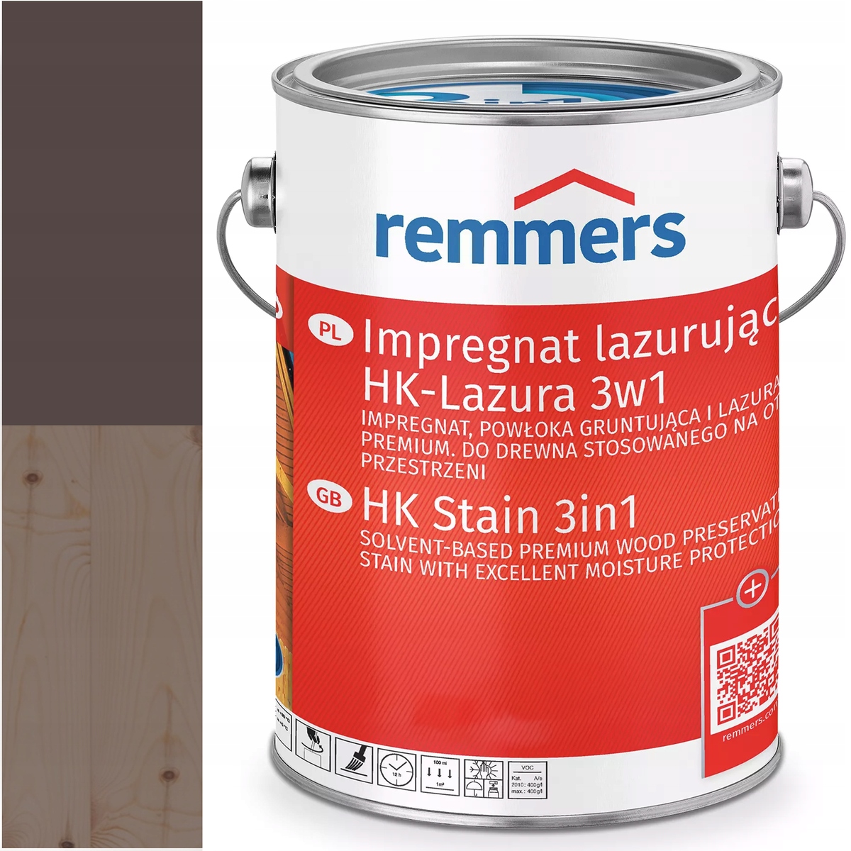 Remmers HK-Lasur Ochranná lazúra na drevo Ral 8017 Hnedá Čokoládová 5L
