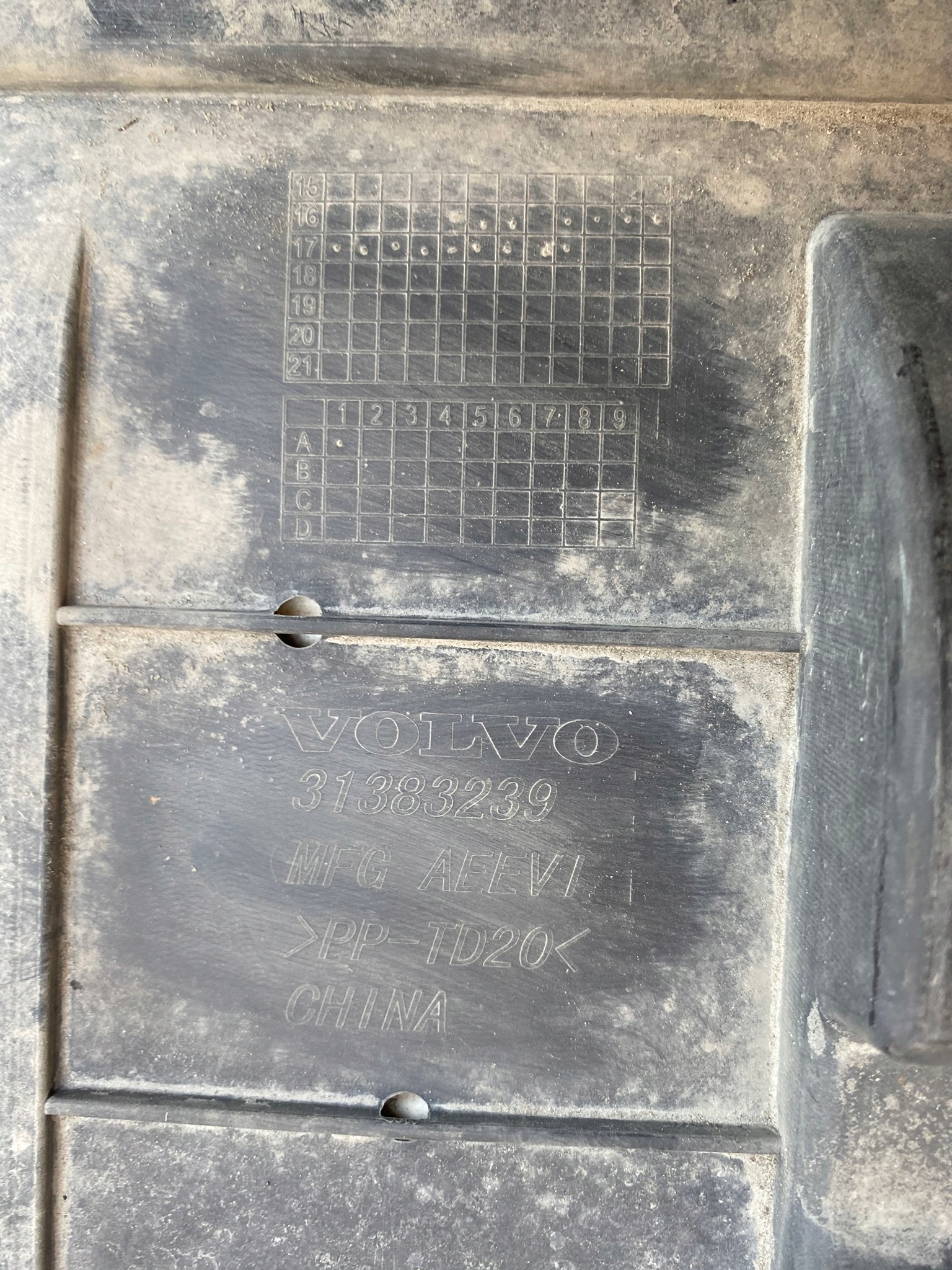 VOLVO S90 V90 II 2 16- cover below bumper front front 31383239