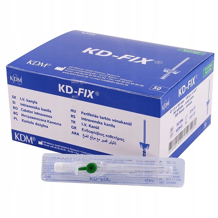 

Kaniula wenflon Kd-fix G18 1,3 x 45mm Zielona