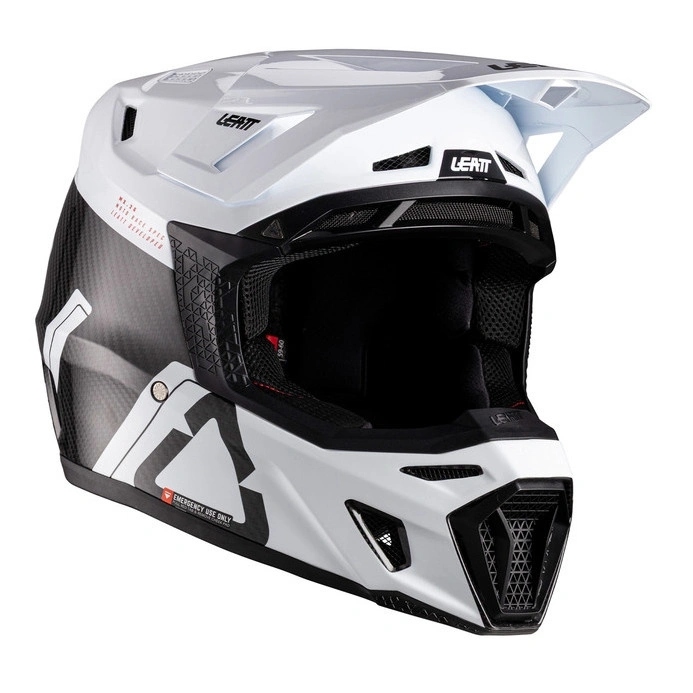 Prilba crossová s okuliarmi Leatt Kit Moto 9.5 Carbon White biela Darčeky