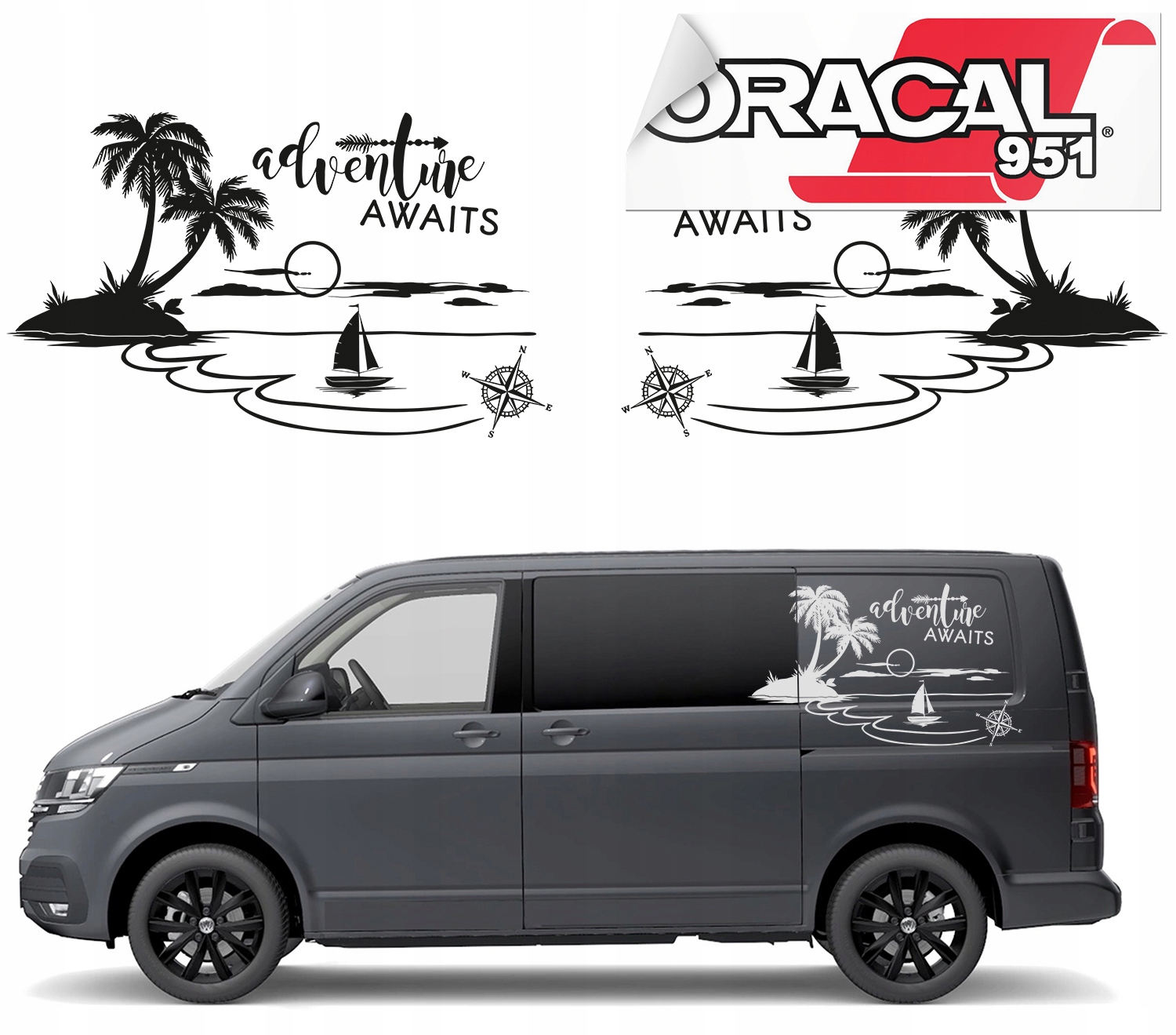 Автомобильные наклейки приключения 73X43CM фольга 951